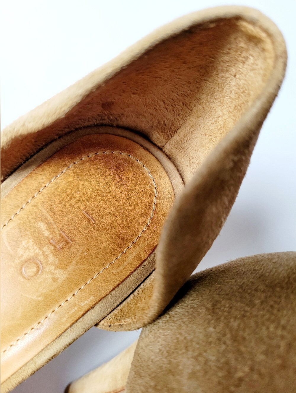 IRO Taupe Tan Suede Leather Pointed-Toe D'Orsay Pumps EU 36/US 5.5 - Picture 8 of 16